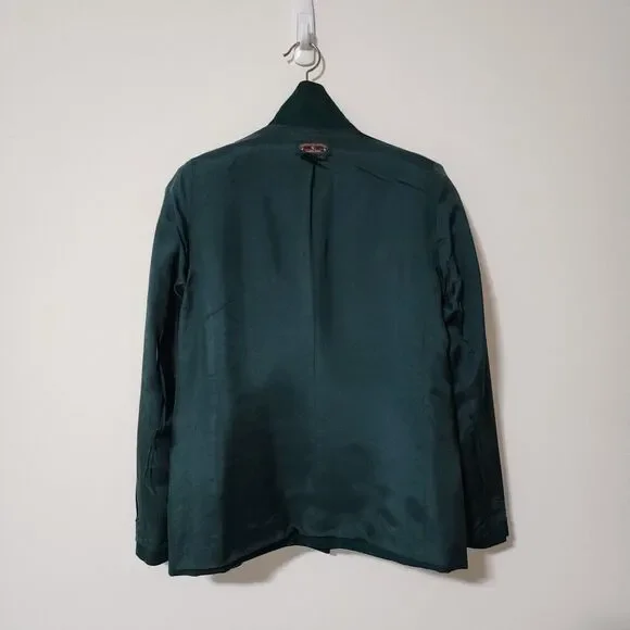 Vintage Charter Club Petites by Jane Justin Womens Wool Skirt Suit Green Size 4P - Picture 6 of 13